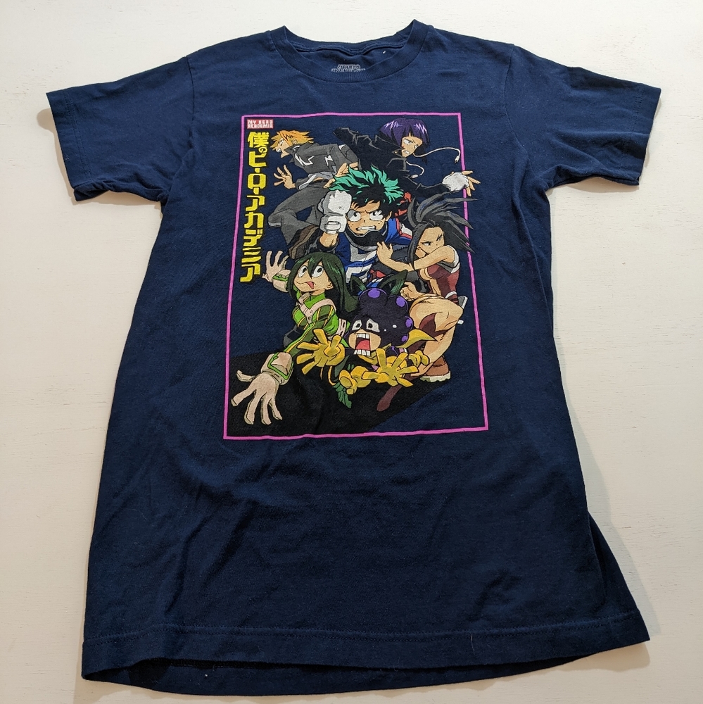 My Hero Academia Funimation T Shirt Size S Navy Anime.